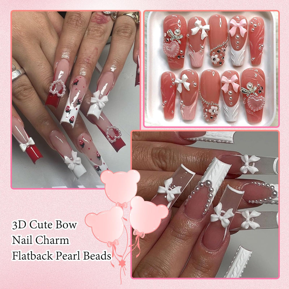 Rodaky resin bow charms durable and skin-friendly for long-lasting nail designs.