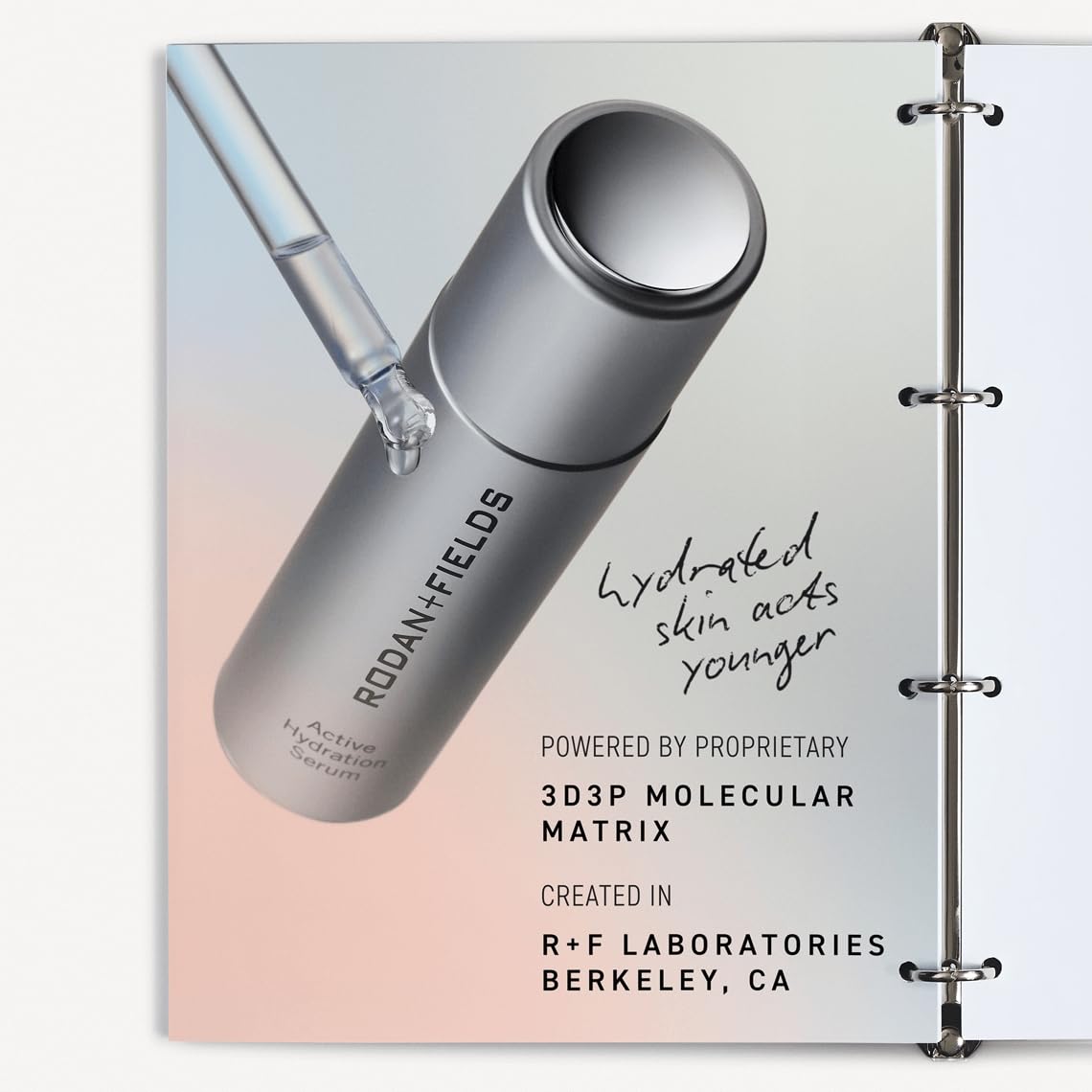 Rodan + Fields Active Hydration Serum ingredients with hyaluronic acid and glycerin.