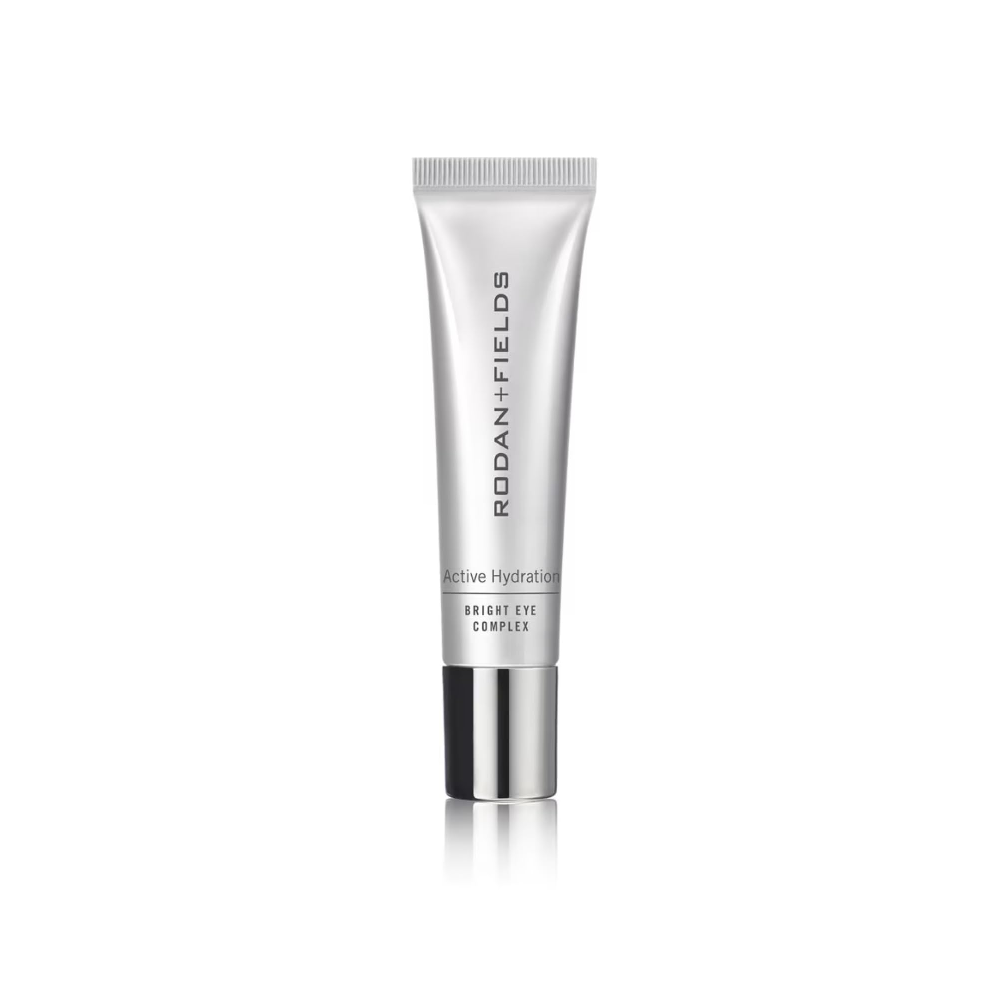 RODAN + FIELDS Bright Eye Complex tube cap shown for travel-friendly hydration around the eyes