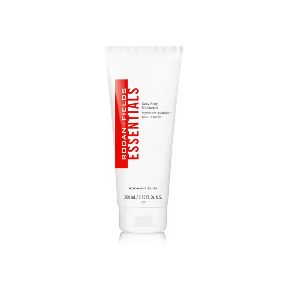 RODAN + FIELDS Essentials Daily Body Moisturizer bottle showcasing climate-ready hydration.