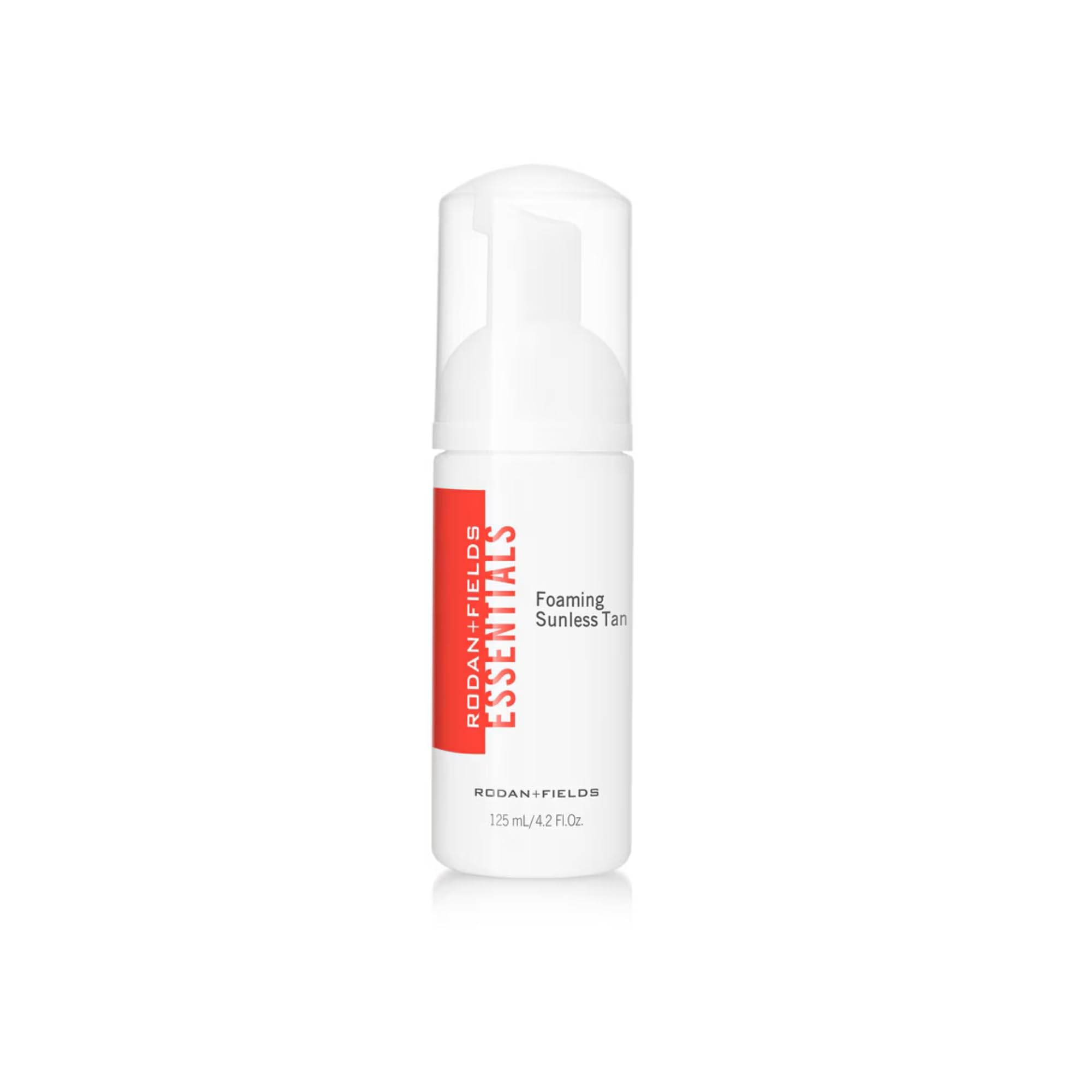 Rodan + Fields foaming sunless tan bottle for effortless, even color.