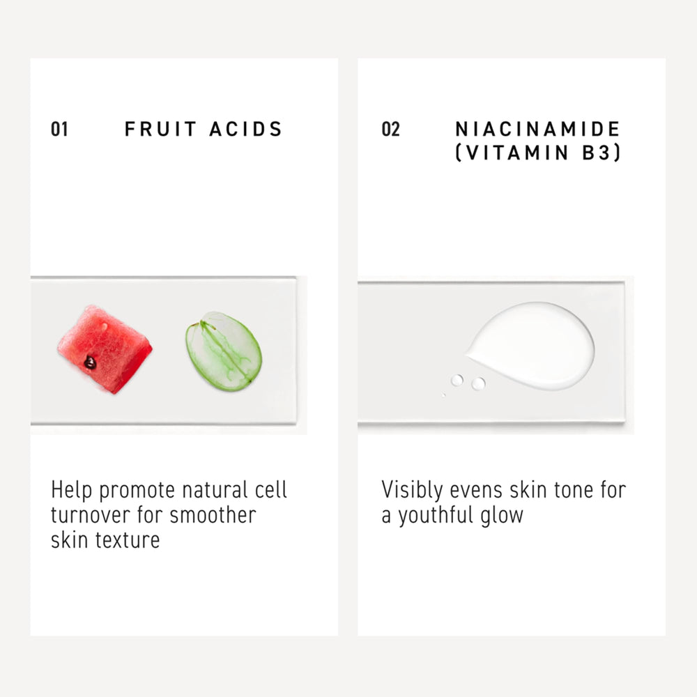 Rodan + Fields redefine pore toner fruit acids exfoliation action promotes renewed skin texture.