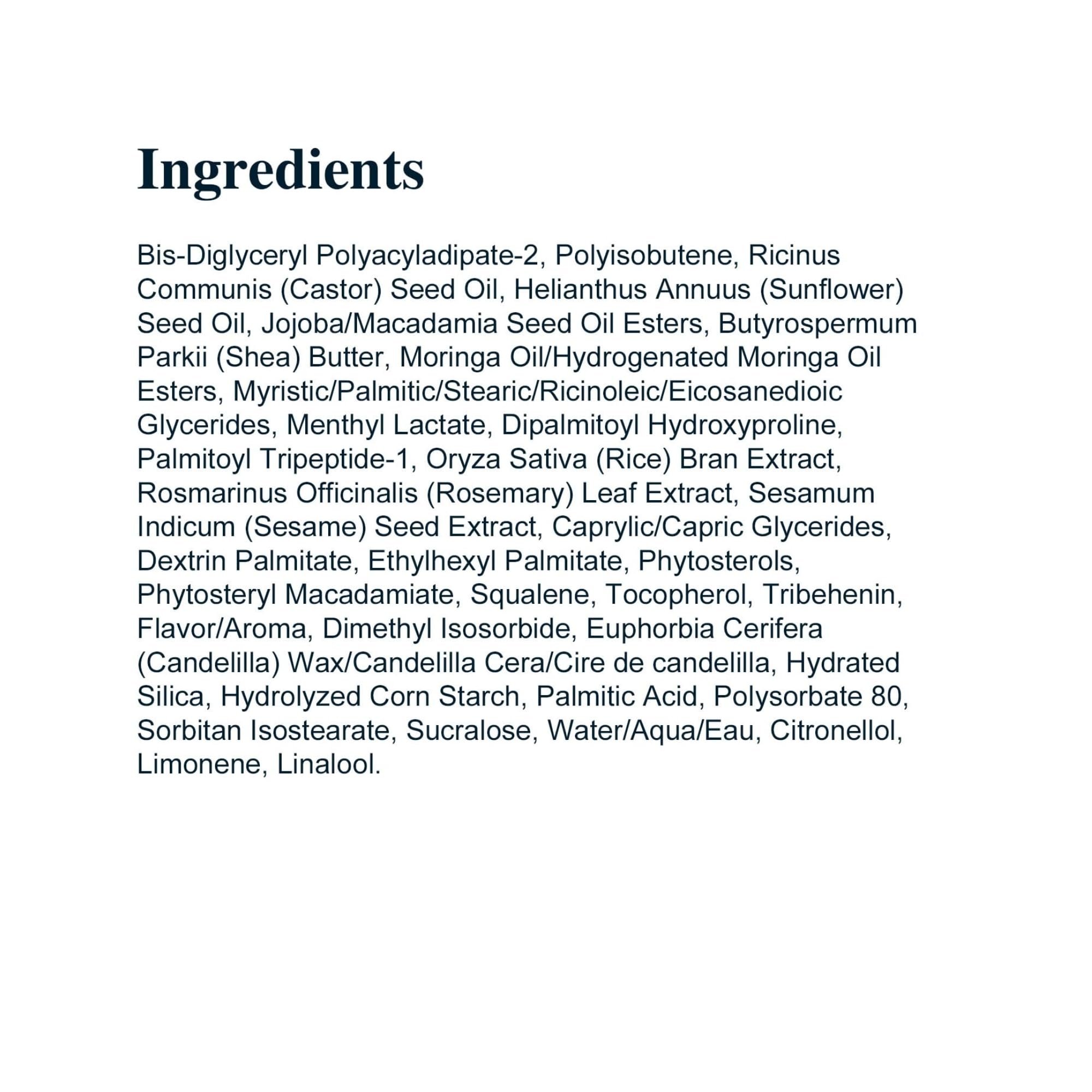 RODAN + FIELDS Lip Renewing Serum night mask highlights soothing, lasting moisture.