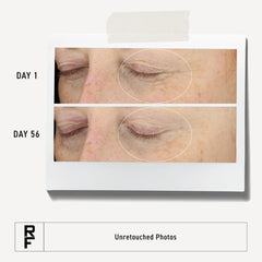 RODAN + FIELDS Redefine Eye Cream swatch demonstrates creamy under-eye nourishment.