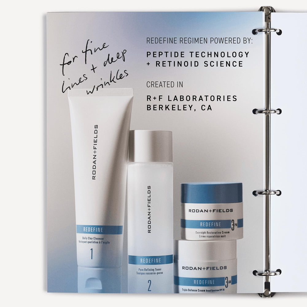 RODAN + FIELDS Redefine night routine scene promotes self-care and skin renewal.