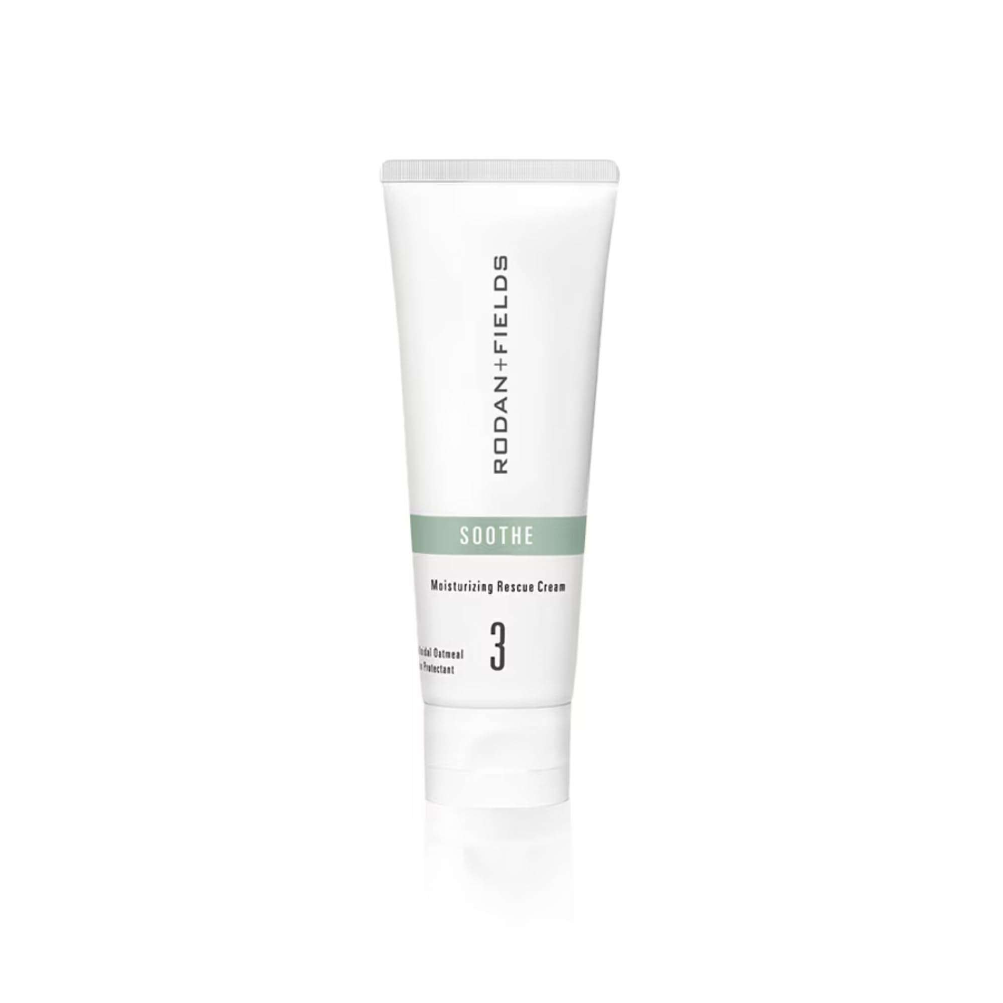 Rodan + Fields Soothe Rescue Cream tube close-up for daily hydration.