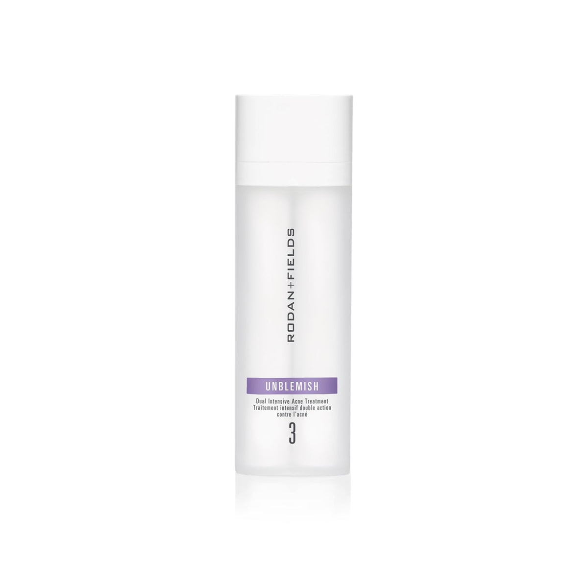 RODAN + FIELDS Unblemish dual-action formula closeup suggests clearer skin with balanced moisture for daily use.