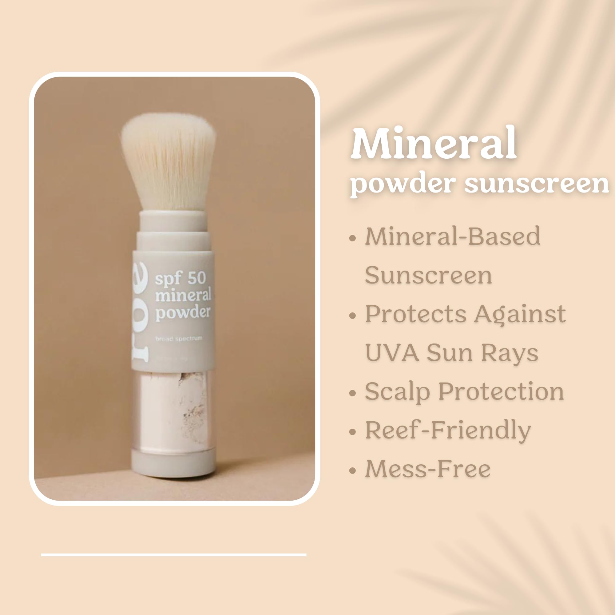 Roe Wellness Kids sunscreen powder packaging highlighting reef-safe formula.