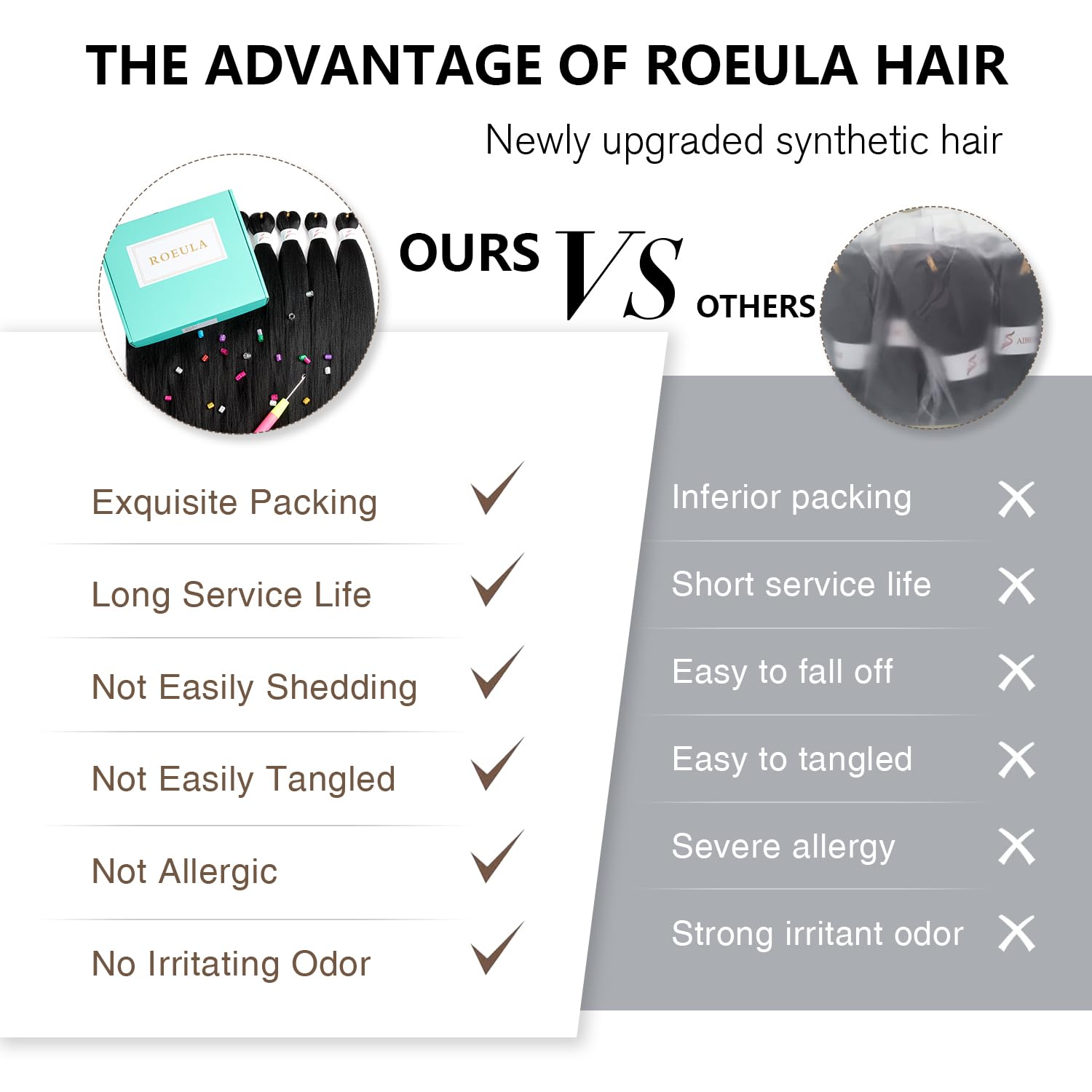 Roeula braiding hair 20 inch lightweight design for comfortable all-day wear.