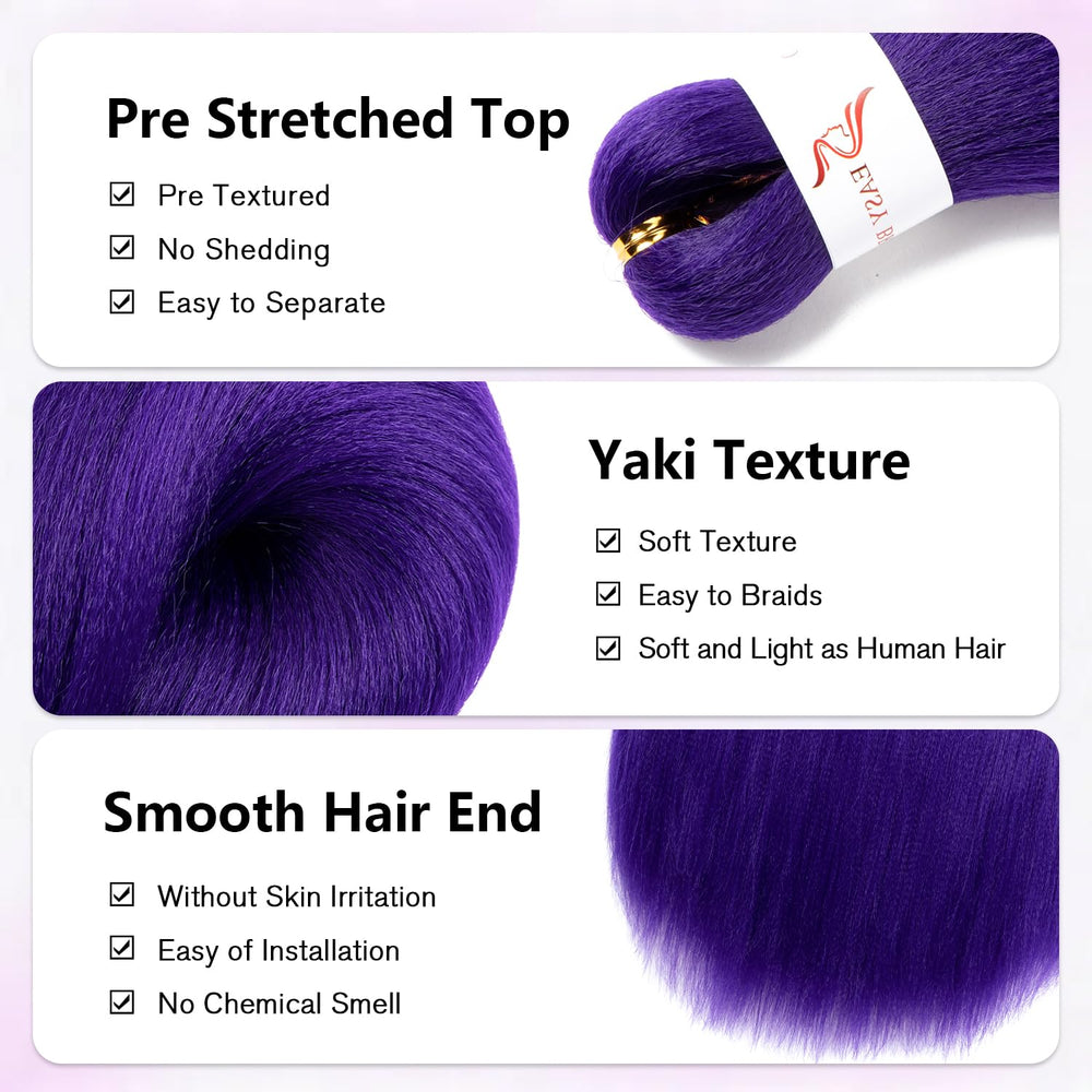 Roeula purple braiding hair stage performance ready for costume and cosplay