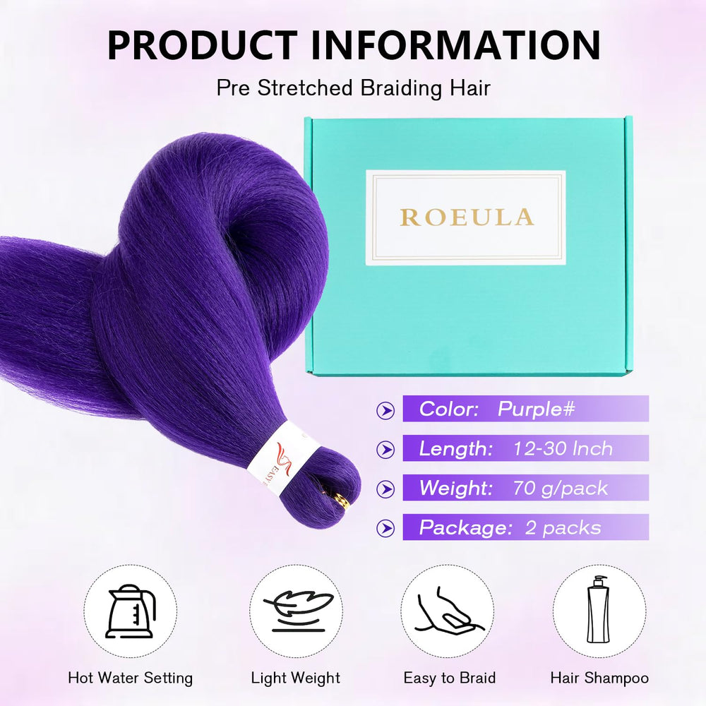 Roeula purple rumi hair texture yaki look emphasizes natural braid readiness