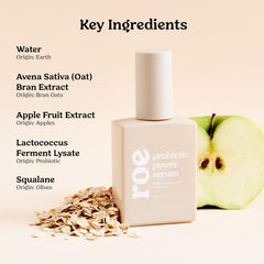 Roe Wellness baby serum applied to baby's cheek for soothing care.