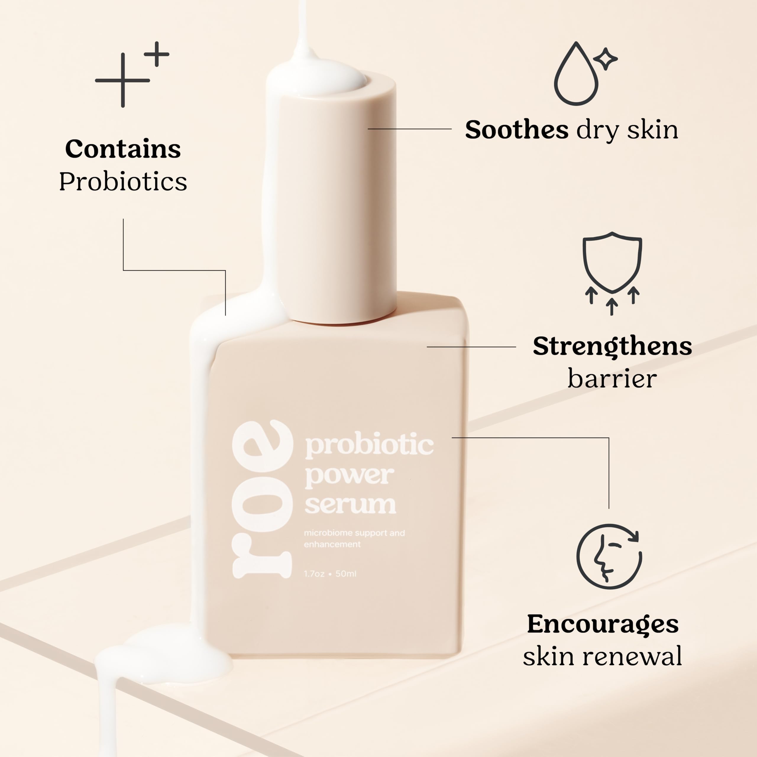 Roe Wellness baby serum being gently massaged into delicate baby skin.