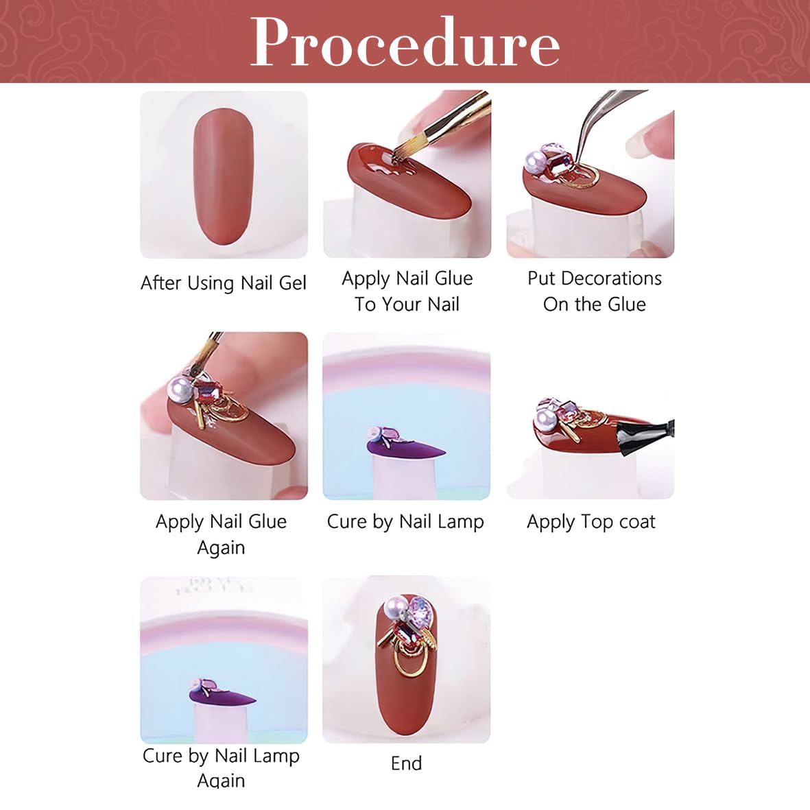 ROFIBUT Nail Charms easy-apply design for quick manicures