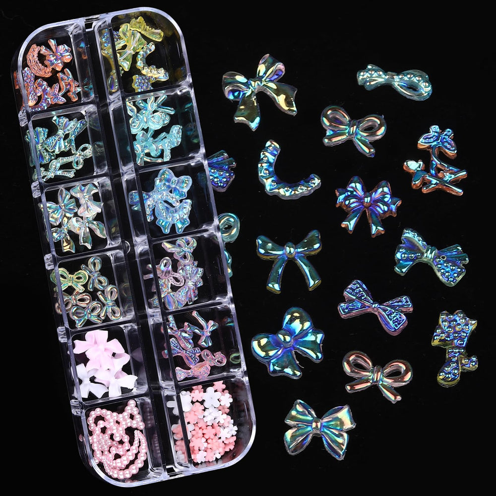 ROFIBUT Nail Charms flowers design creates elegant blooms for accents