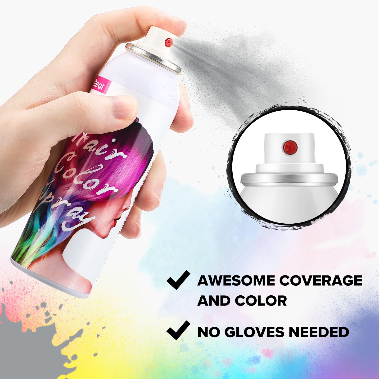 ROHVEMJ gray hair spray color drying-fast finish with no sticky residue