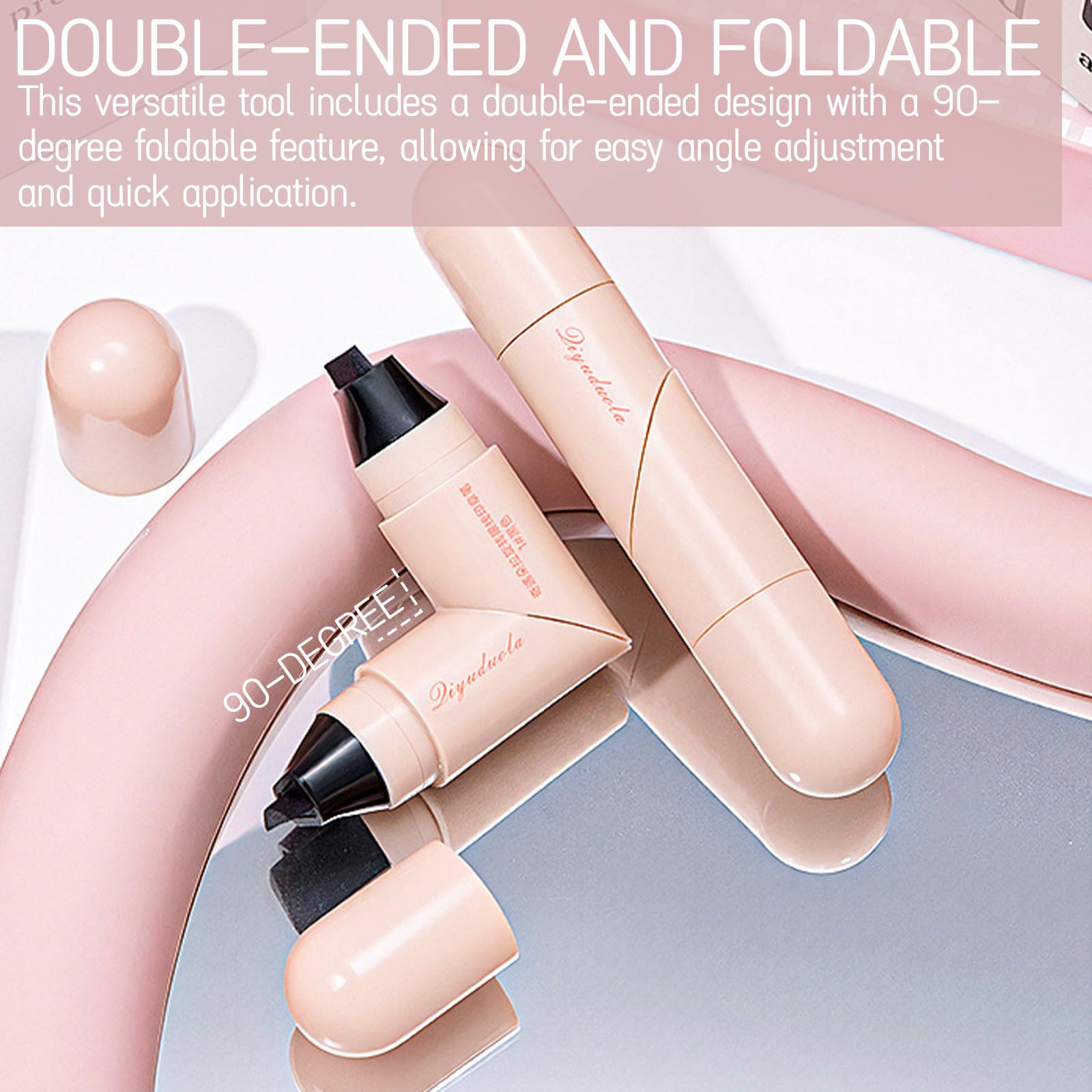 Roioiow two-stencil-set-bundle includes black and brown pens for versatile looks.