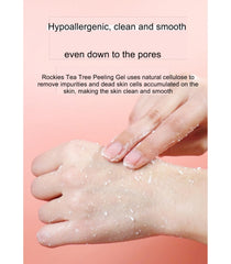 ROKKISS Tea Tree Peeling Gel in hand for face and body use