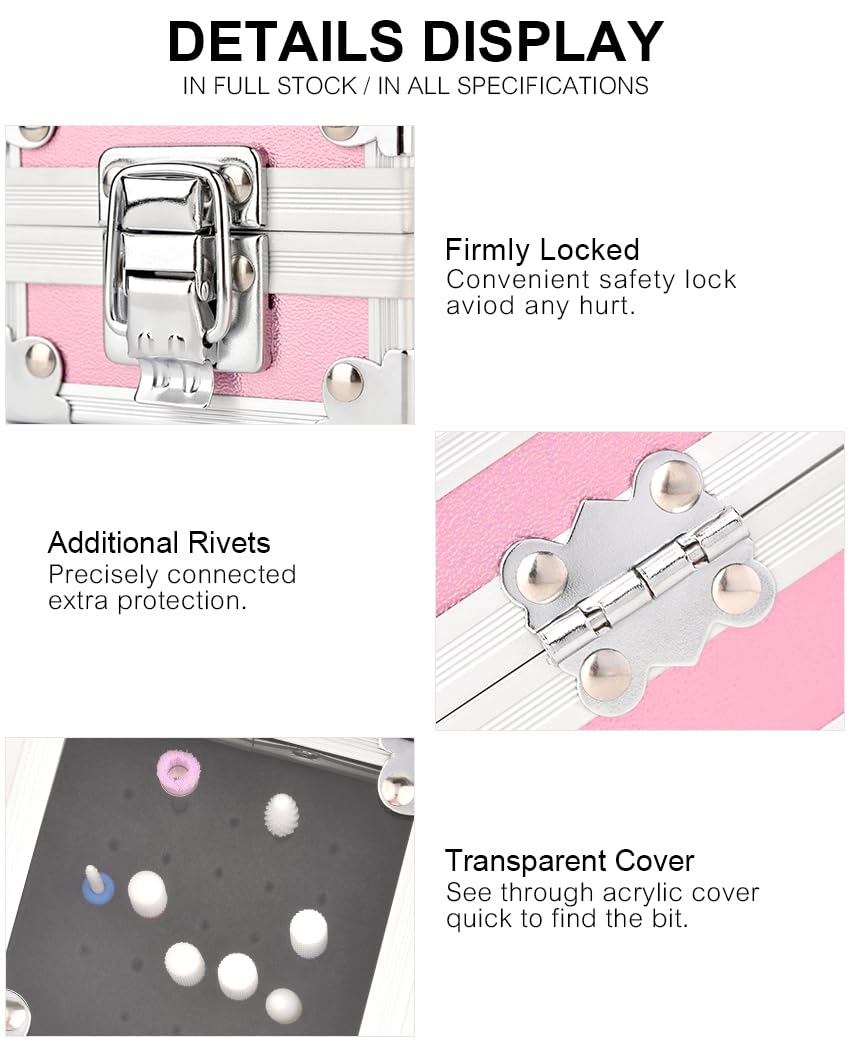 Rolabling pink display storage keeps a neat workstation and professional vibe.