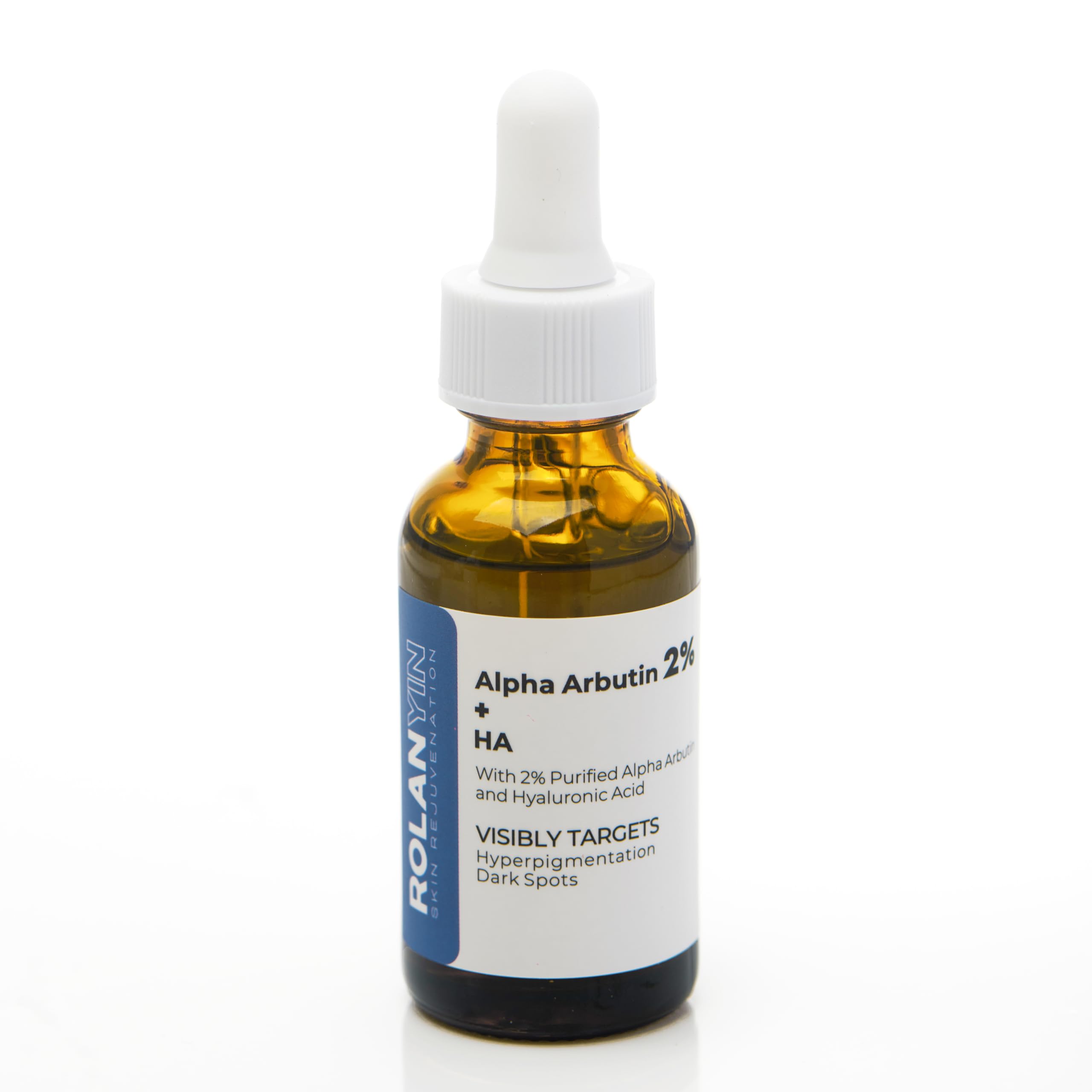 ROLANYIN Alpha Arbutin 2% Serum application-routine—smooths texture within daily skincare.