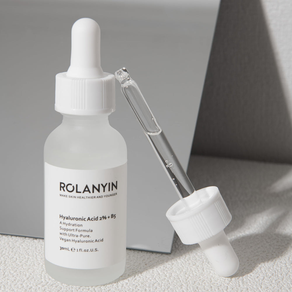 ROLANYIN Hyaluronic Acid 2% + B5 Serum bottle with B5 emphasizes soothing care potential.