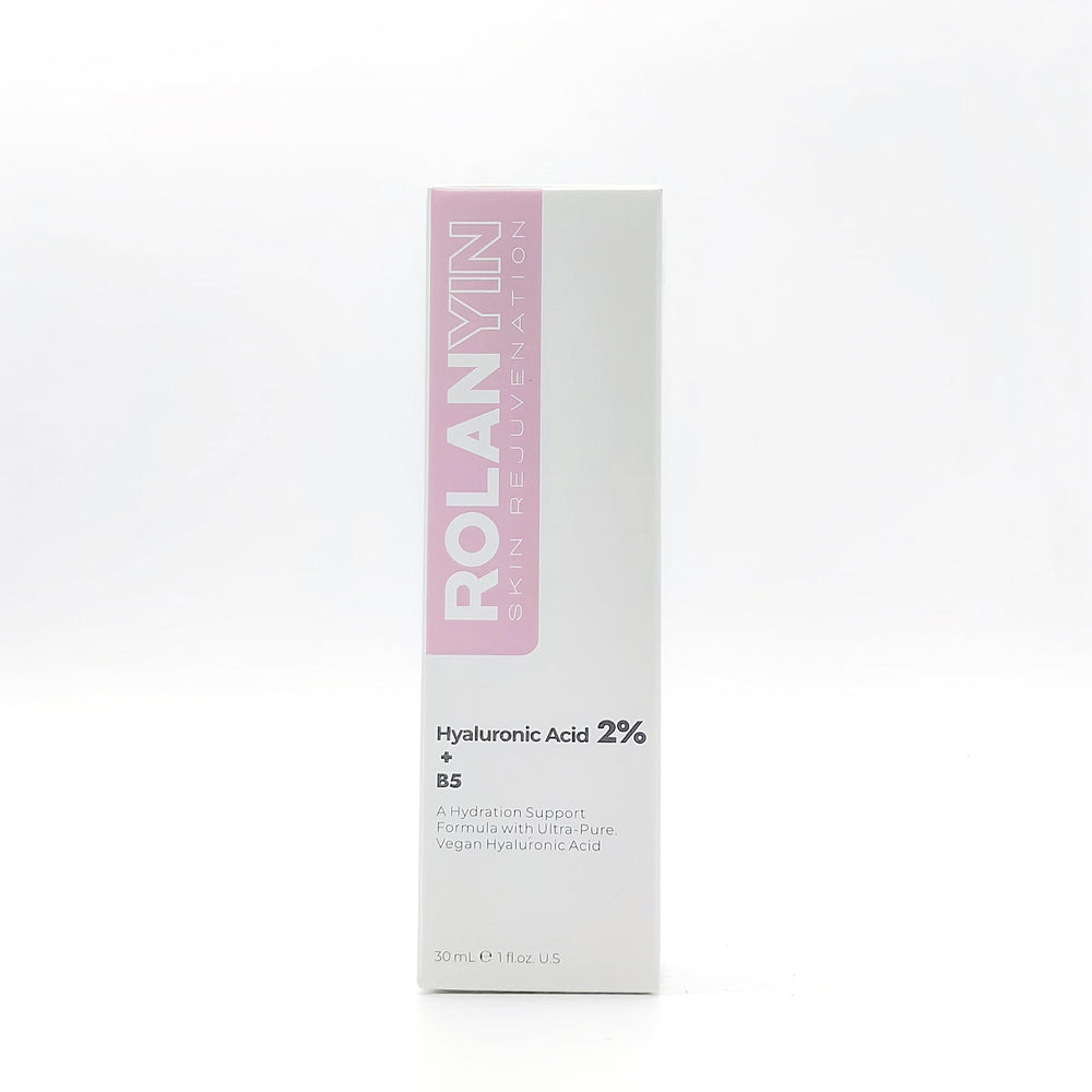 ROLANYIN Hyaluronic Acid 2% + B5 Serum daily-use setup inspires consistent hydration.