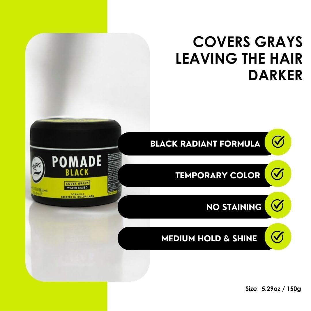 Rolda Black Pomade shine test captures balanced gloss without heaviness.