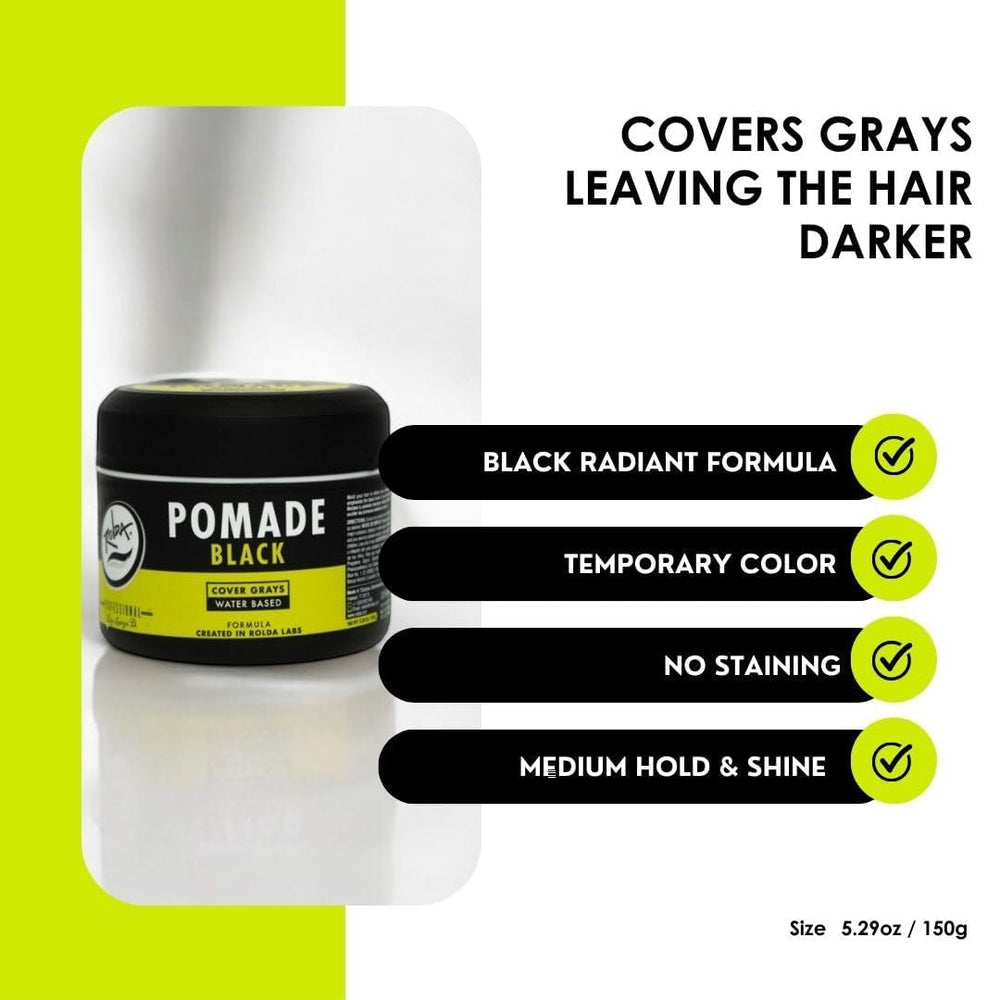 Rolda Black Pomade shine test captures balanced gloss without heaviness.