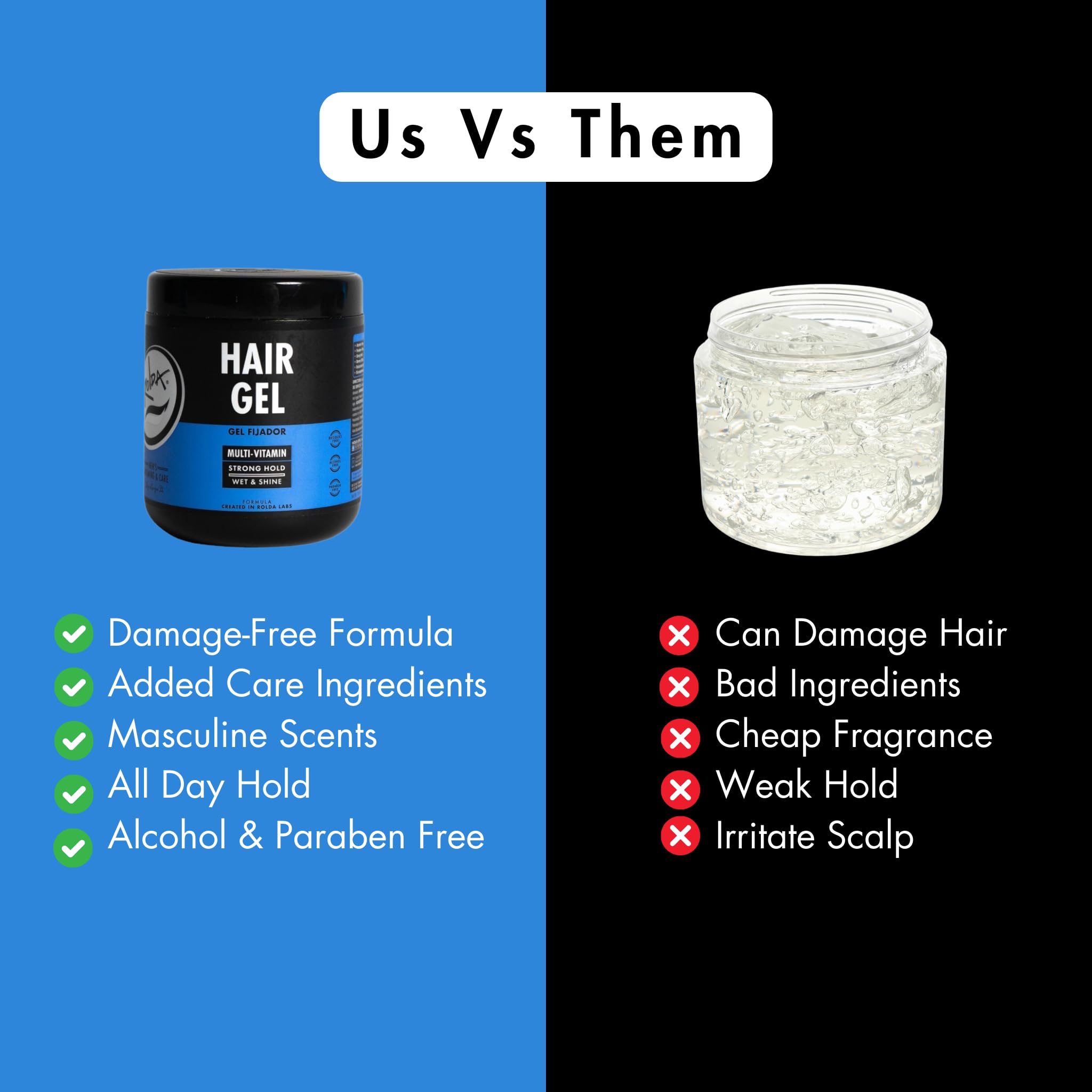 Rolda Classic Styling Gel damp-dry-use supports versatile styling on damp or dry hair.