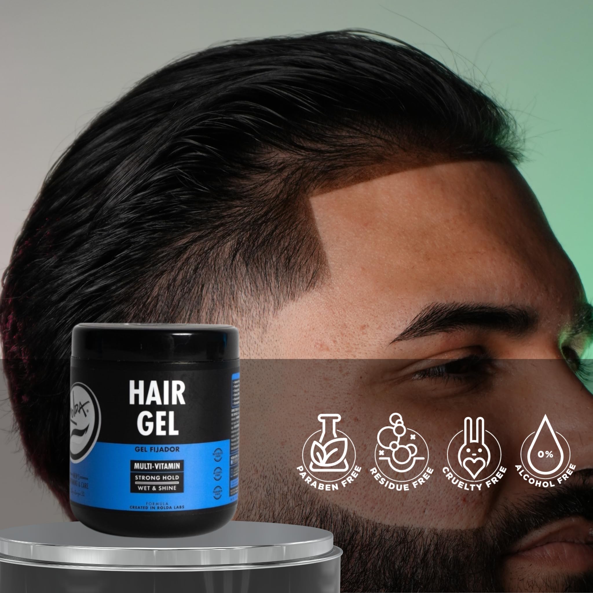 Rolda Classic Styling Gel residue-free-finish delivers salon-quality results at home.