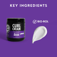 Rolda Curl Cream 17oz hair-twist application illustrates smooth, frizz-reducing styling.
