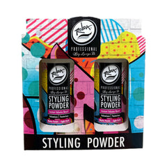 Rolda hair texturizing powder in hand for instant volume and matte finish.