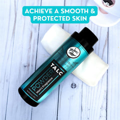 Rolda Talc absorbs moisture for a clean, cool after-shave sensation.
