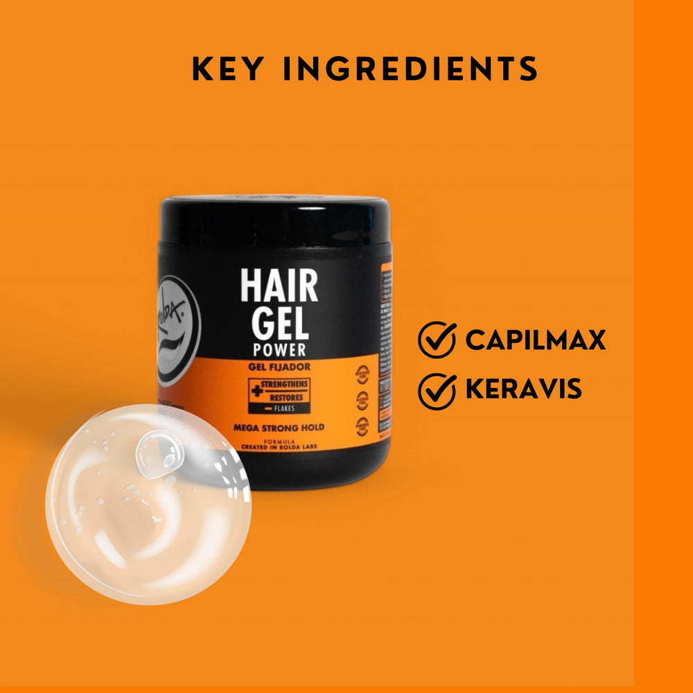 Rolda Power Styling Gel Capilmax fortifies fibers for stronger-feeling hair.