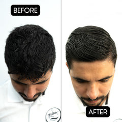 Rolda gel on hair delivering a wet look and shine