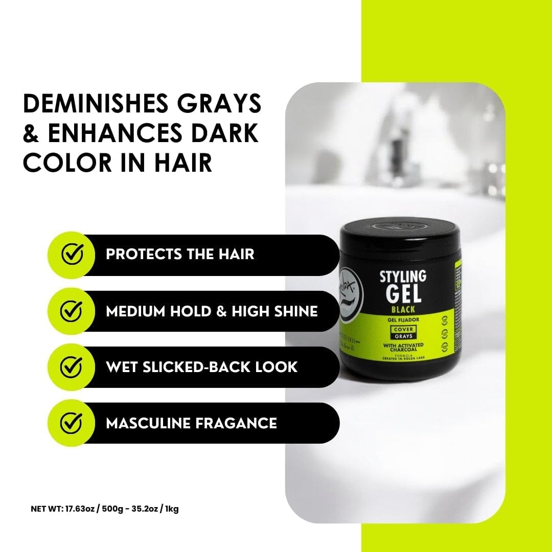 Rolda temporary dark hair dye effect demonstrates instant color fill