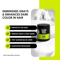 Rolda temporary dark hair dye effect demonstrates instant color fill