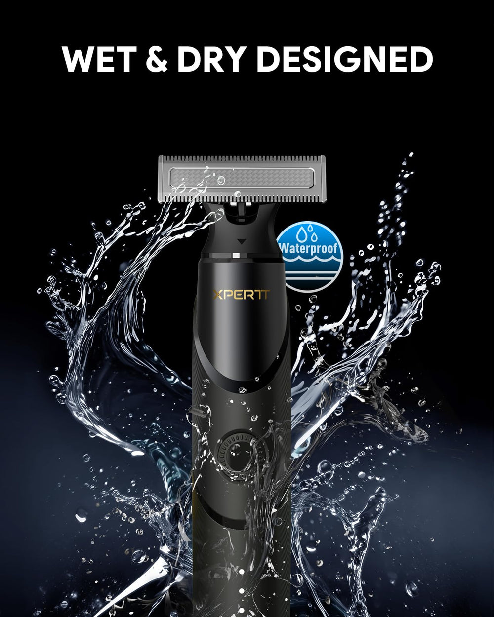 Roleader Xpert T wet/dry use lets you groom in the shower or dry routines.