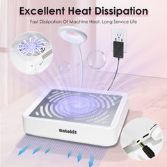 Rolokit adjustable suction control knob for customized nail dust capture