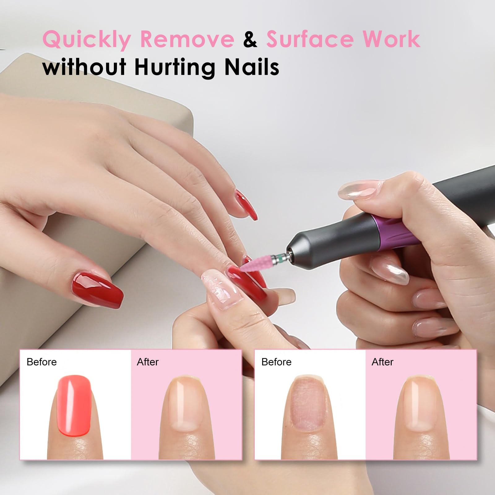 Rolokit ceramic nail drill bits fine umbrella for polishing finish.