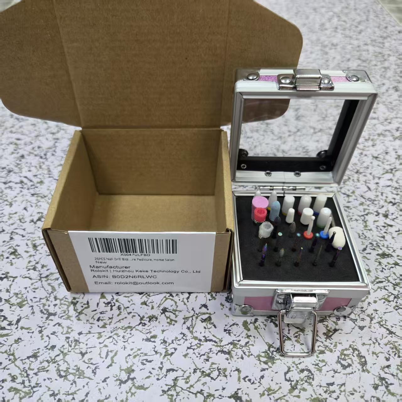 Rolokit home salon nail care kit setup enables organized at-home manicures.