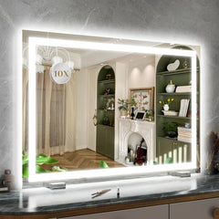 ROLOVE 32x22-inch vanity mirror front view for precise makeup application
