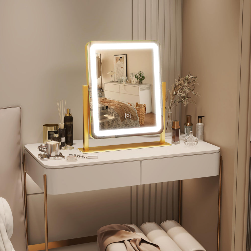 ROLOVE Gold Vanity Mirror passes durability tests with reliable customer support.