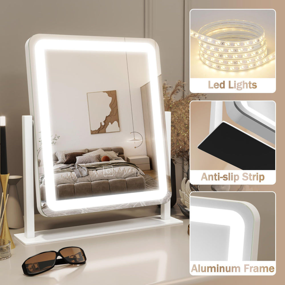 ROLOVE anti-slip base keeps the mirror stable on surfaces