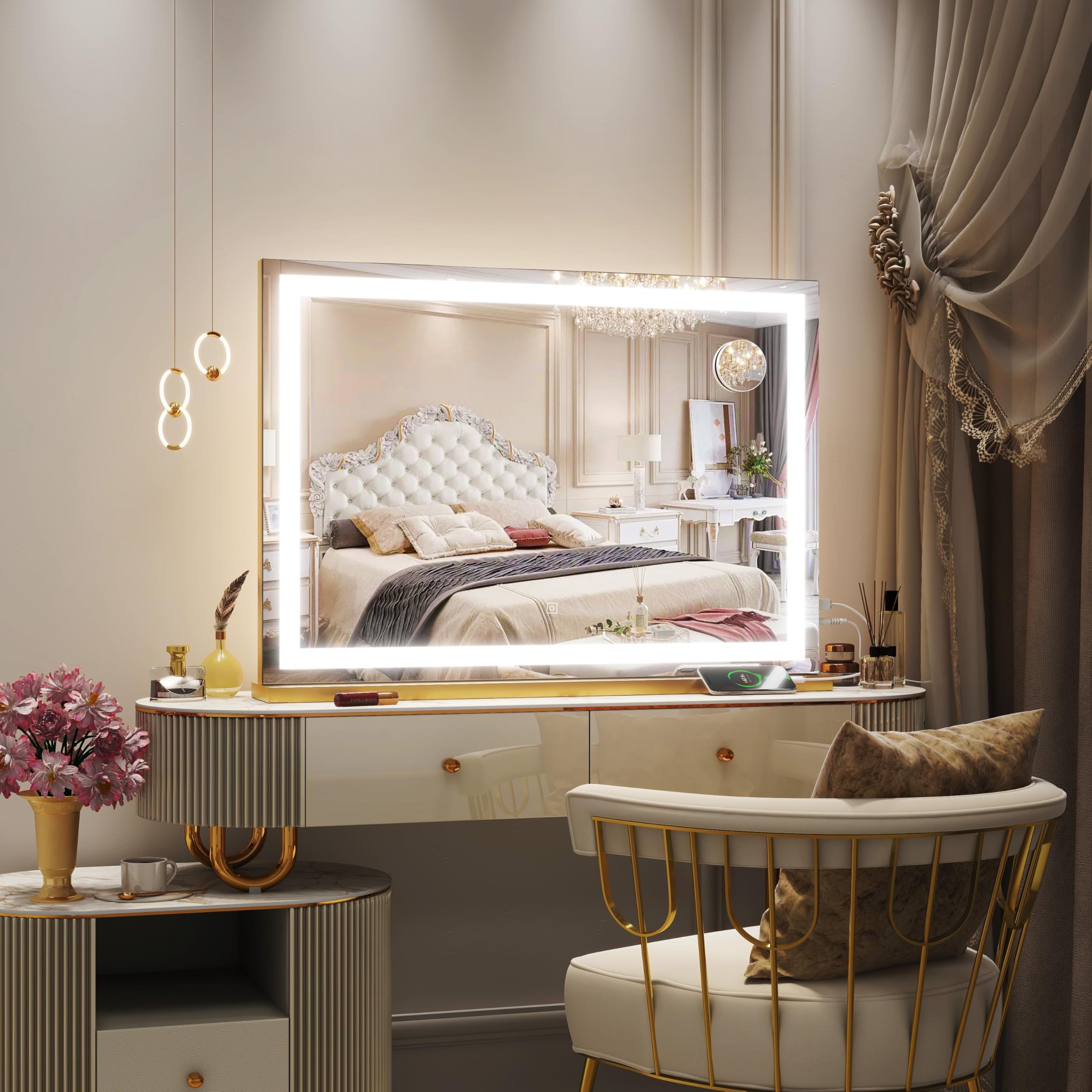 ROLOVE vanity mirror boosts skincare routines with extra prep space