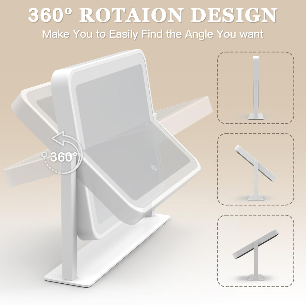 ROLOVE mirror base features non-slip feet for stable placement