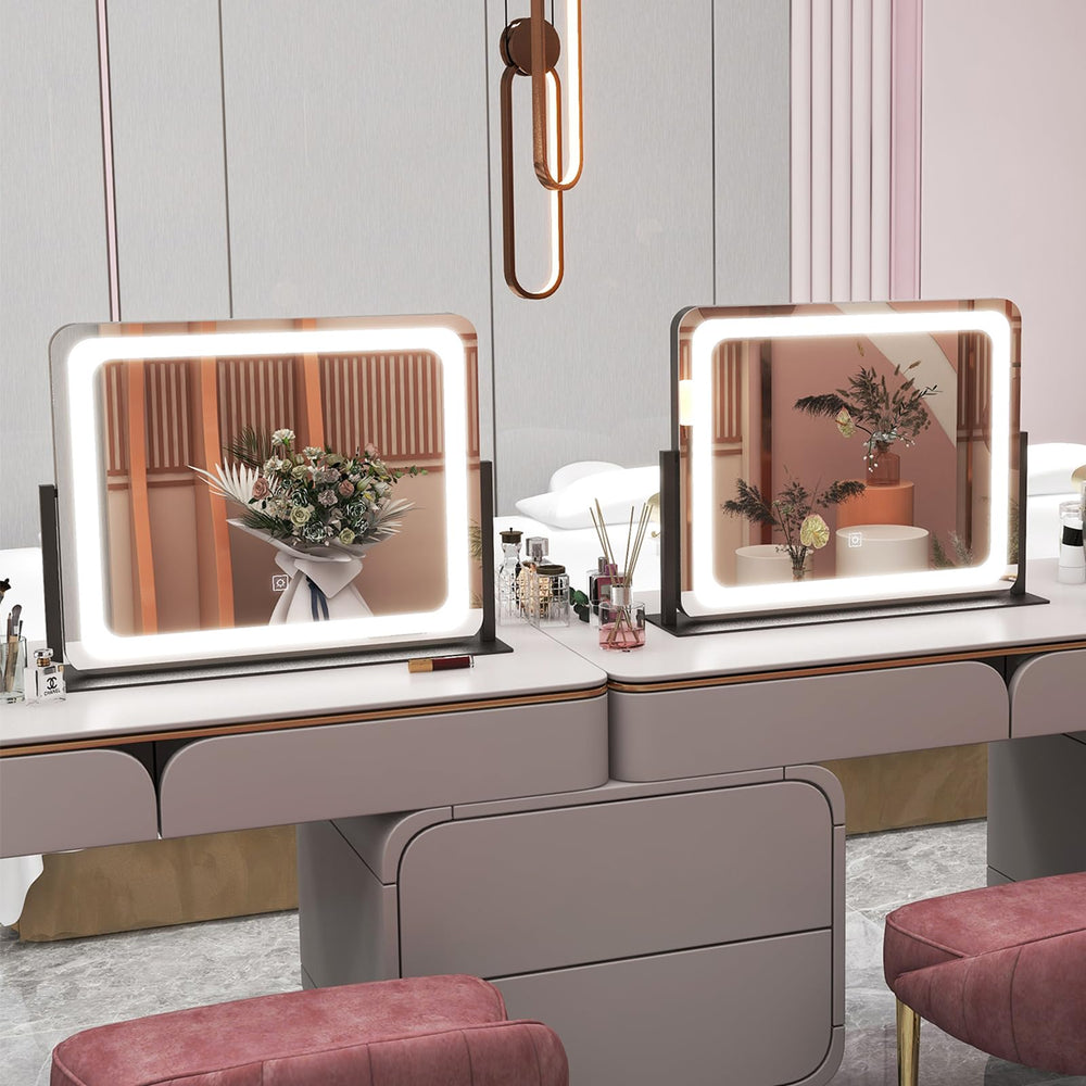 ROLOVE sleek, gift-ready vanity mirror adds modern style to any dresser.