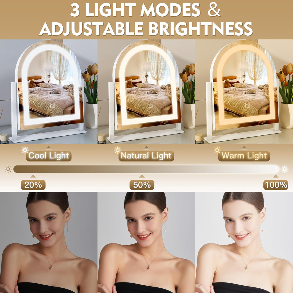 ROLOVE smart touch control vanity for quick brightness and color adjustments