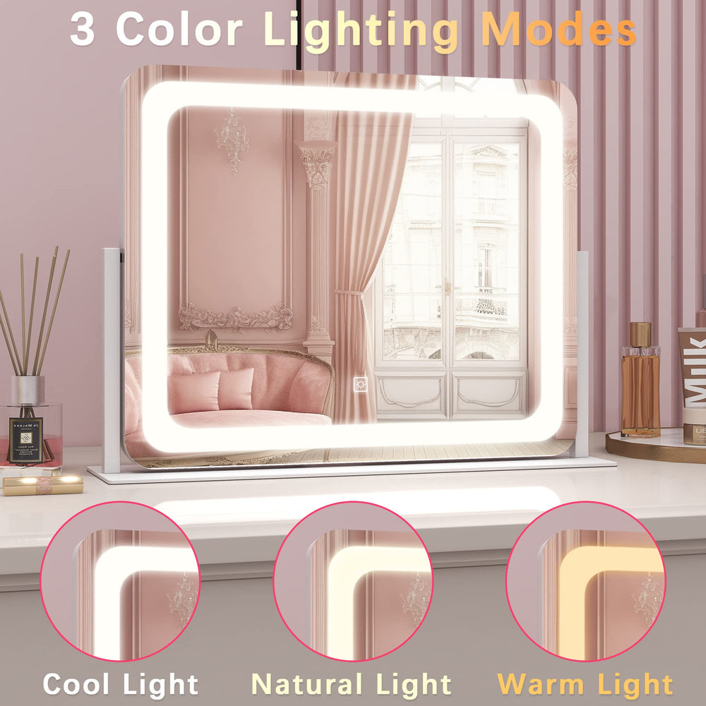 ROLOVE mirror with smart touch dimming control for easy brightness adjustment