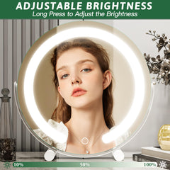ROLOVE vanity mirror 3 color modes - warm, natural, and cool lighting options